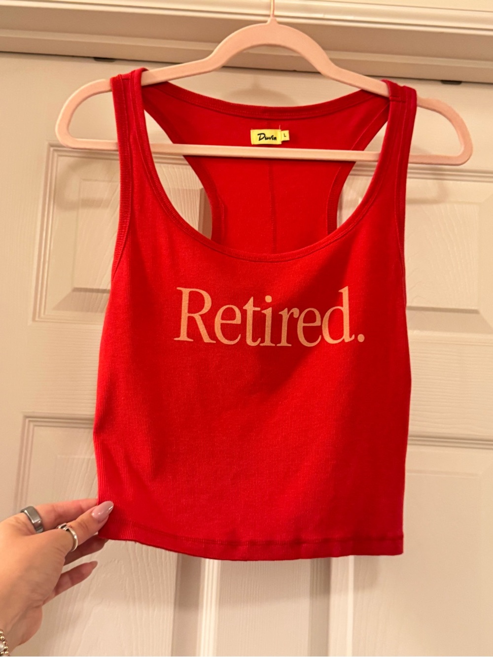 Duvin “Retired.” Red Women's Tank Top